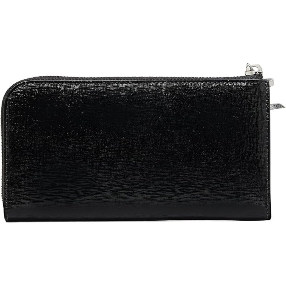 Kate Spade Whiskers Saffiano Leather Zip Around Continental Wallet White Cat Bow - Picture 5 of 7